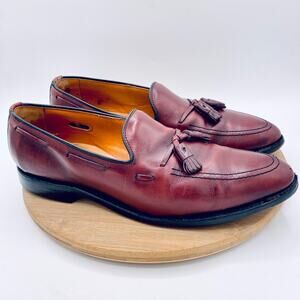 Allen Edmonds Grayson Shoes Mens 12 B Brown Leather Tasseled Loafers USA